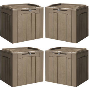 30 Gallon Waterproof & UV Resistant Lockable Deck Box ( Set Of 4 )