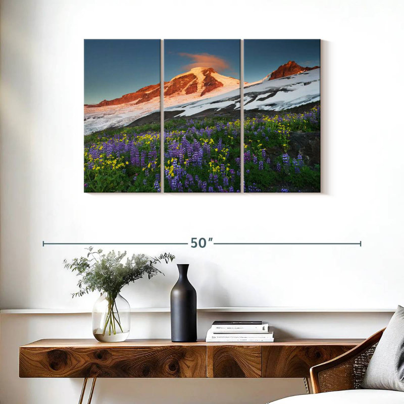 Champ de fleurs Alvord Mount Baker, H 48 po x l 74 po