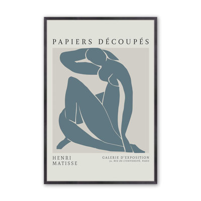 Matisse's Nude II in Midnight Blue, reproduction encadrée