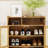 Shoe Storage Cabinet Free Standing Large Capacity Rattan Shoe Storage Organizer