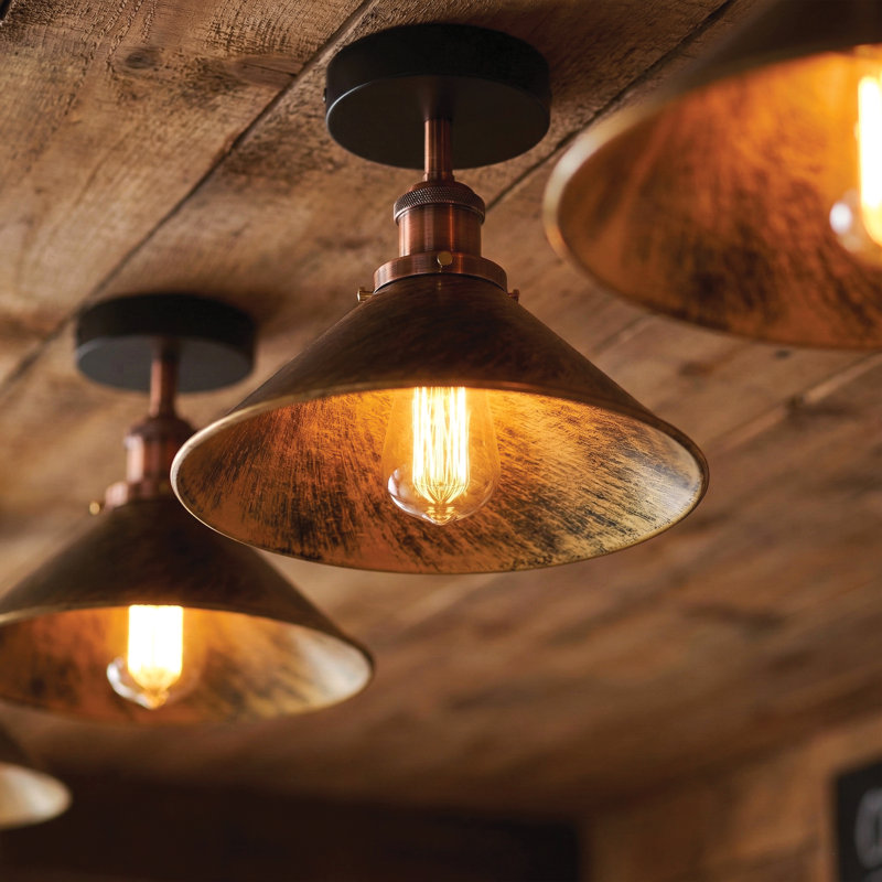 Semi Flush Mount, Brushed Copper