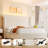 Upholstered Bed Frame With 55" Tall Headboard, Soft Corduroy Fabric Platform Bed, Noise-free, No Box Spring Needed-376644336-376644347
