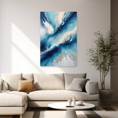 «Restless Deep Abstract Contemporary Elegant Ocean», art mural