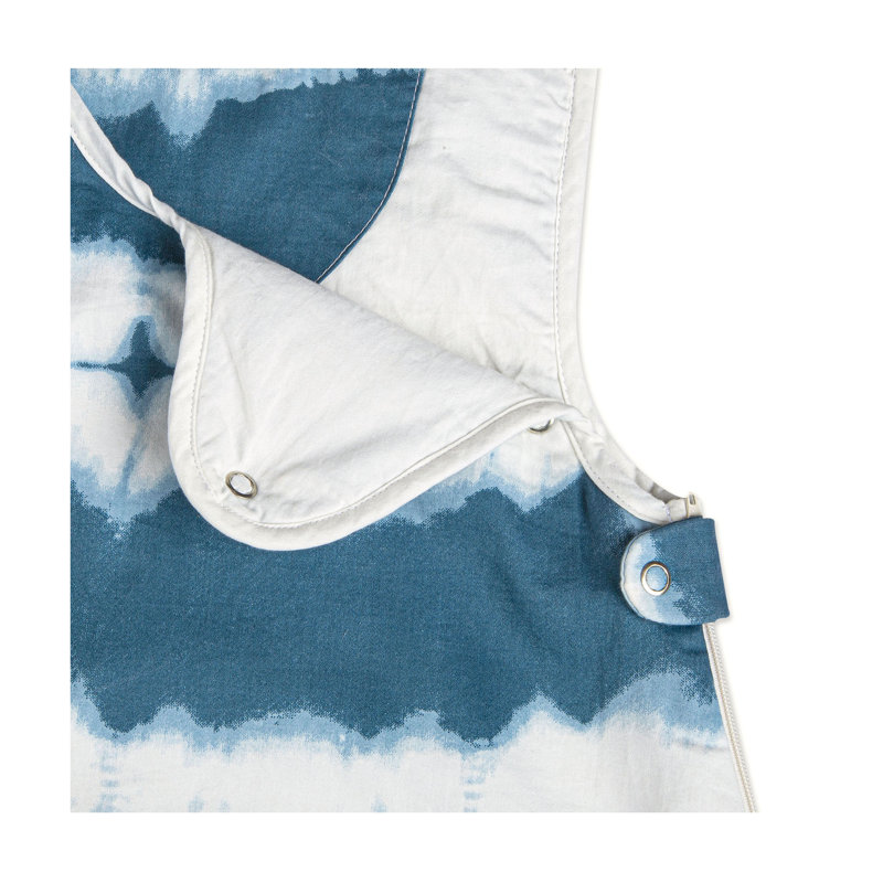 Blue Tie-Dye Wearable Blanket, 100% Cotton Exterior,  By Crane Baby