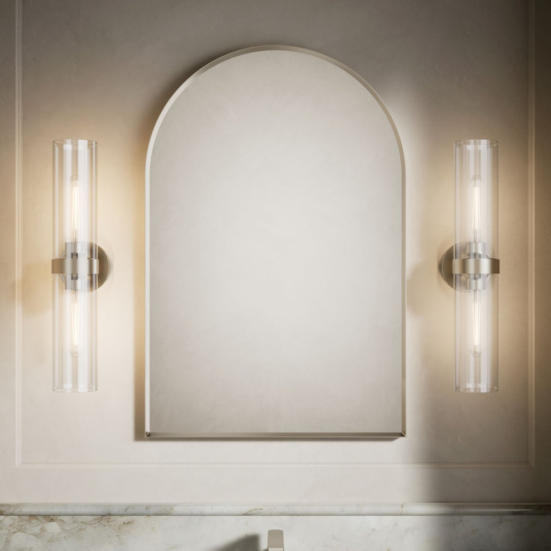 Essentiel 24 po X 36 po Miroir arqué, 36 po x 24 po, Nickel brossé