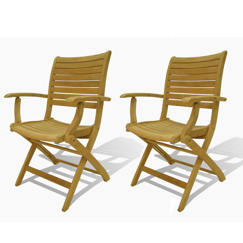 Chaise de patio pliante teck Jax