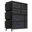 Commode à 10 tiroirs en tissu avec poches latérales et crochets, armoire de rangement pour chambre à coucher, chambre de bébé, organisation de salon-947970336