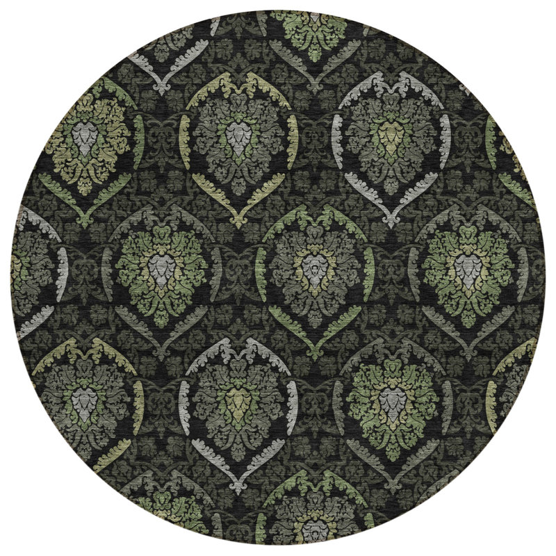 Tapis rond lavable intérieur 8 pi