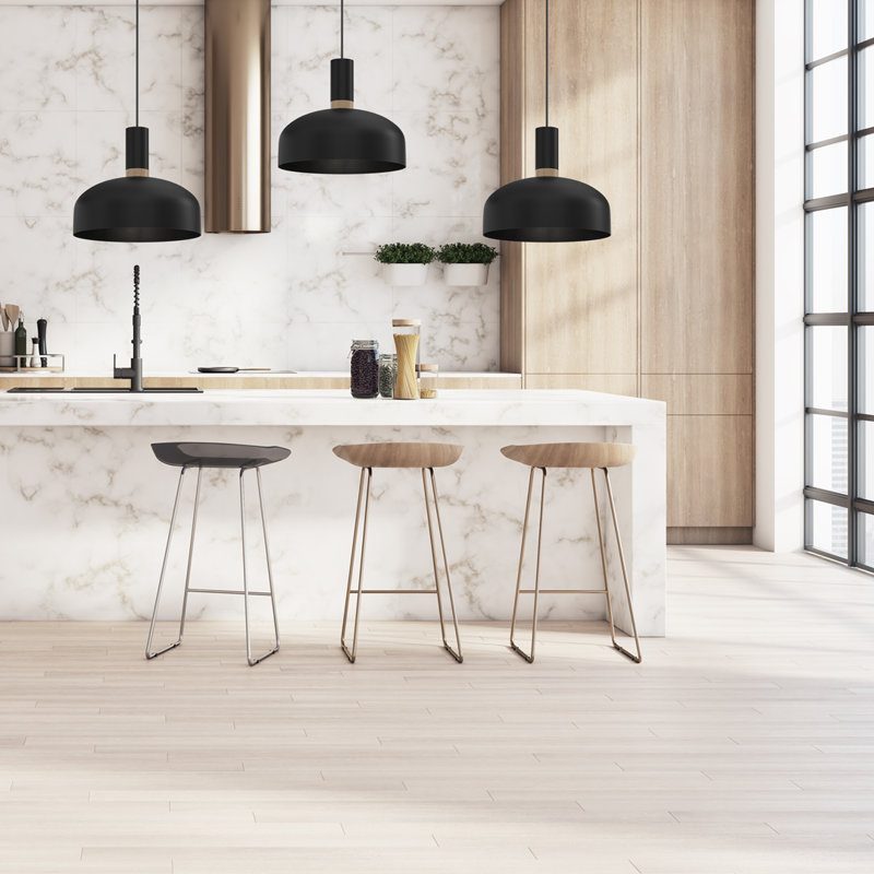 Malmo 1 - Light Dome Pendant, Black/Wood