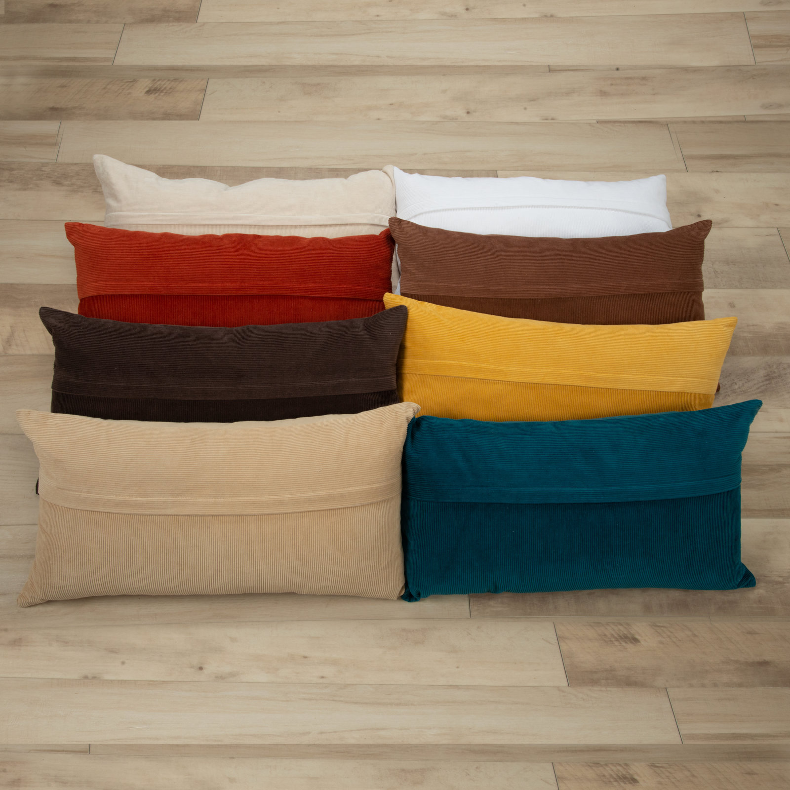 Brockett Textured Lumbar Throw Pillow, Teal