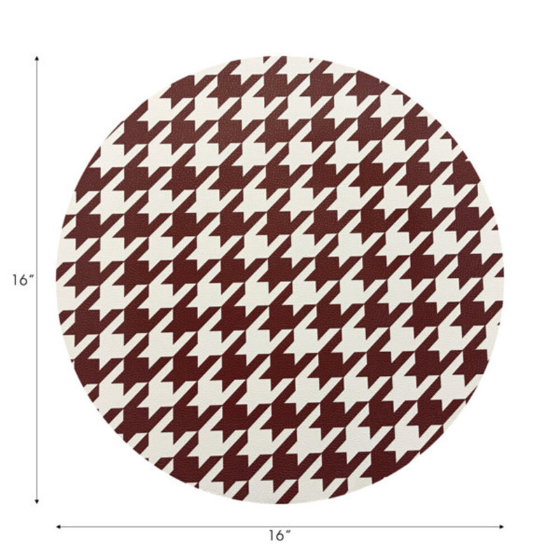Pebble 16" Vinyl Placemat, Red/White
