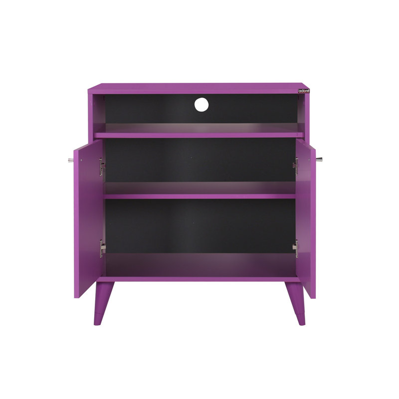 Modern Multi-Purpose Cabinet, Purple, 28.7 x 31.1 x 16.5 inches | 100% Melamine Coated Particle Board, Thickness: 0.6 inches | Stylish Storage Solution for Home & Office, Durable and Elegant Design