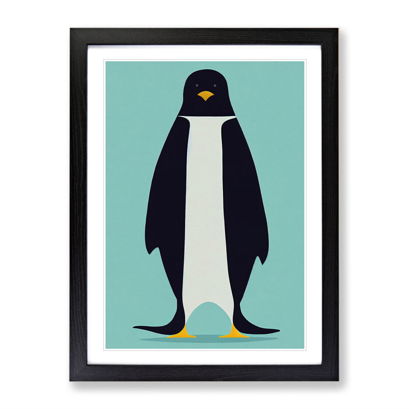 Penguin Abstract No.7 - Single Picture Frame Print, Black Framed, 46cm H x 34cm W x 2cm D