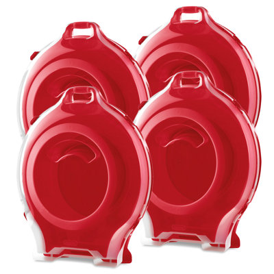 Boîte de couronne de Noël pour Noël avec couvercle transparent Sterilite, paquet de 4