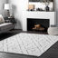 Geometric Hand Woven Shag Area Rug-1770187631