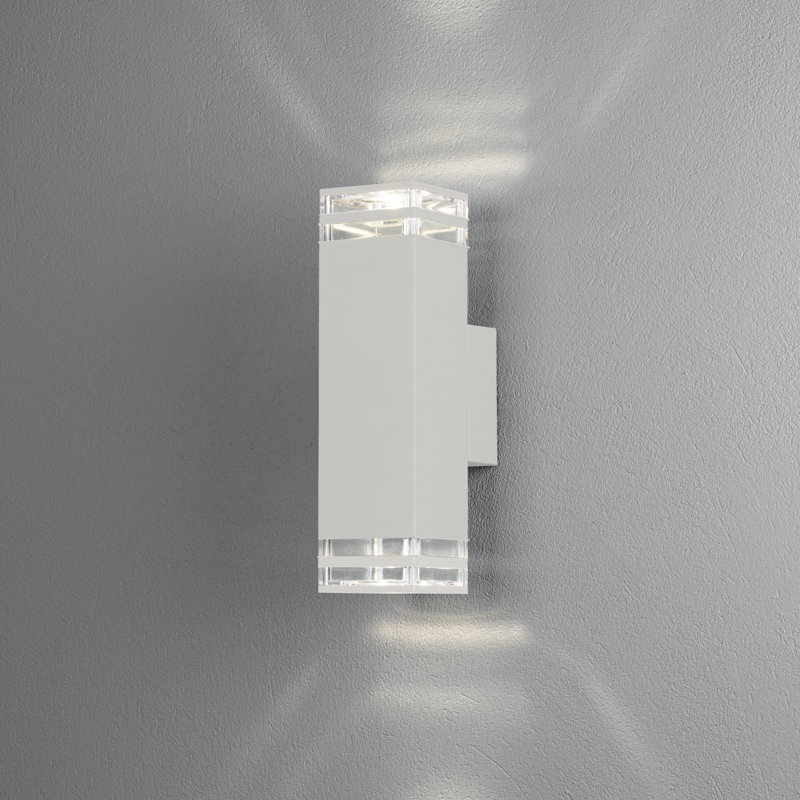 2 - Bulb 27.5cm H Outdoor Armed Sconce, White
