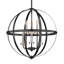 Luminaire suspendu sphérique unique à 6 lumières Pavica