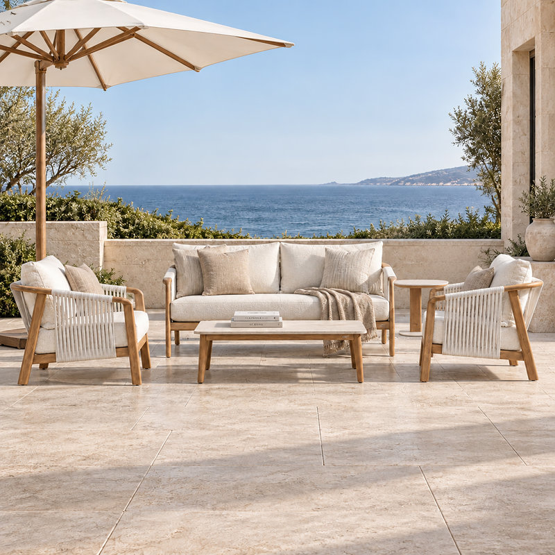 4 - Person Patio Conversation Set with Cushions