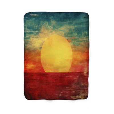  Couverture rétro Beach Sunset Serenity