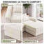 Canapé modulaire en L avec repose-pieds Cloud - avec housses lavables, sans assemblage, canapé en mousse à mémoire de forme pour petits appartements - Animaux de compagnie - Blanc-2035022020-2035022023