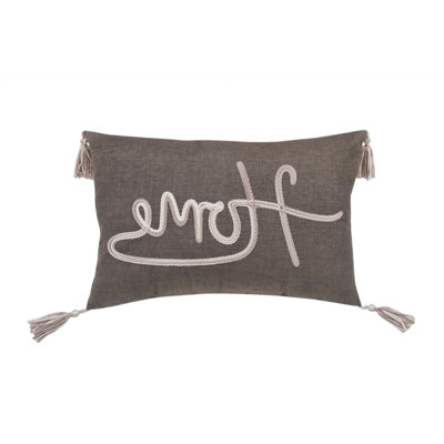 Text Reversible Throw Pillow