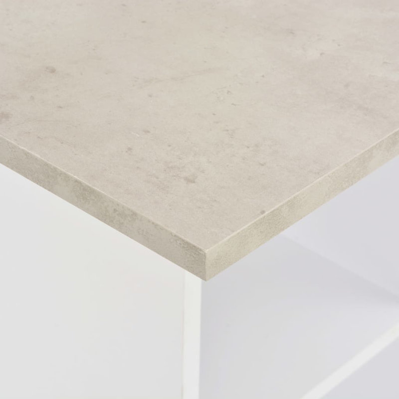 Boxvale Dining Table, Concrete, White