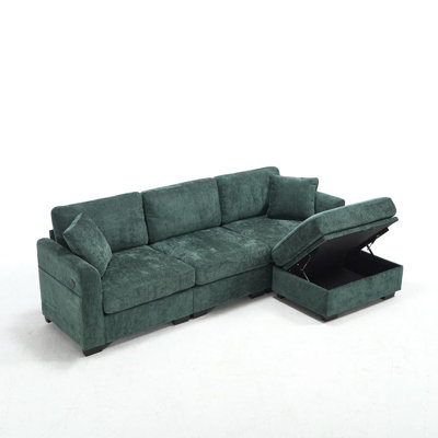 4-Seat Storage Sofa (Green)