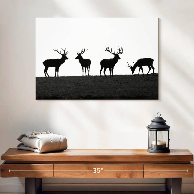 Brampt Elk Deer Silhouettes, 16" H x 24" W