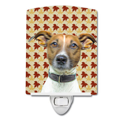 Newfoundland Fall Leaves Portrait Ceramic Night Light
