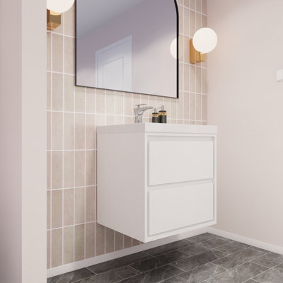 Azden 23.6'' Single Bathroom Vanity with Acrylic Top