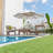 Assembly Free Sofa, Quick Assembly Coffee Table,Outdoor Aluminum Sofa Set,  5 Person Outdoor Seating Sofa, Wood Grain Veneer Sofa Set for Patio-775662163