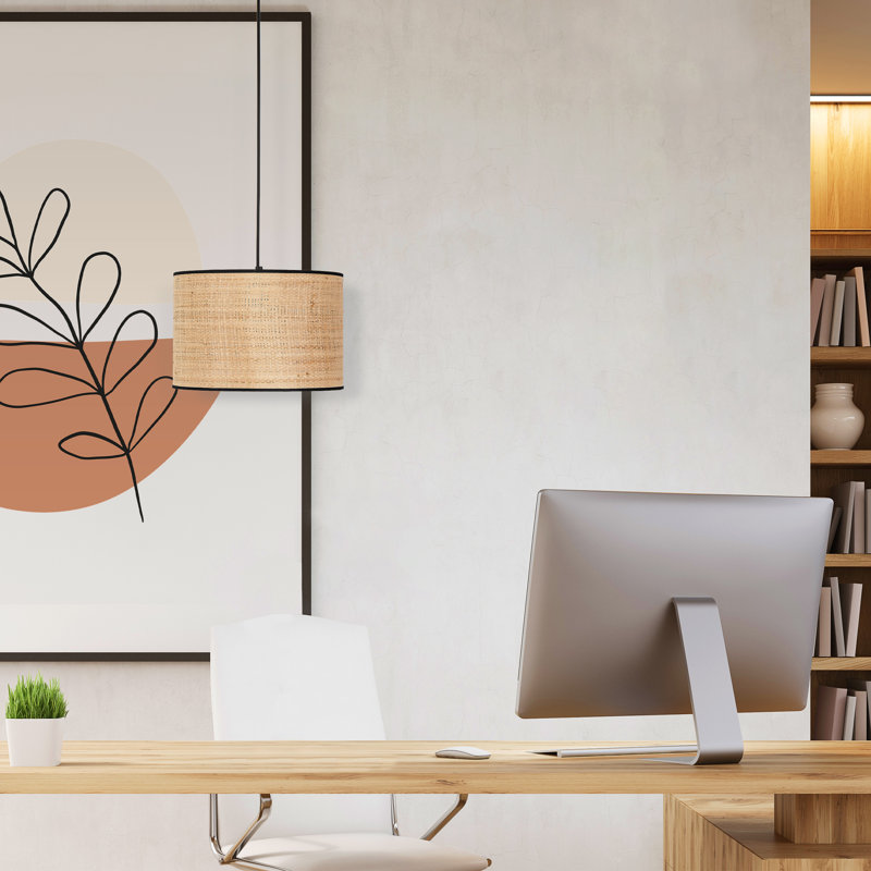 Adiana 1 - Light Beige Drum Pendant