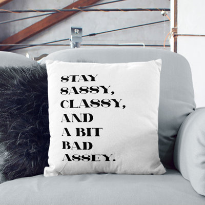 Stay Sassy Square Throw Cushion