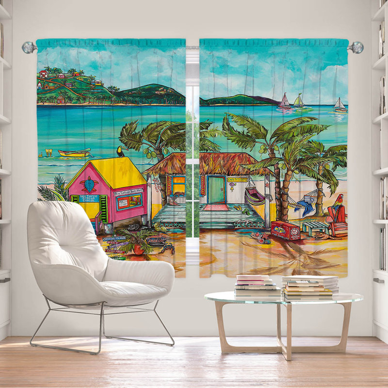 Ensemble de rideaux en polyester 2 pièces Fulden, L 56 po x L 78 po