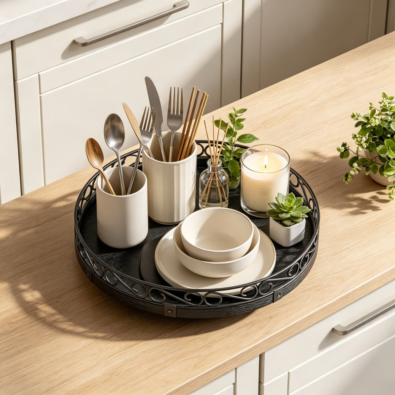 Plateau tournant en bois Farmhouse