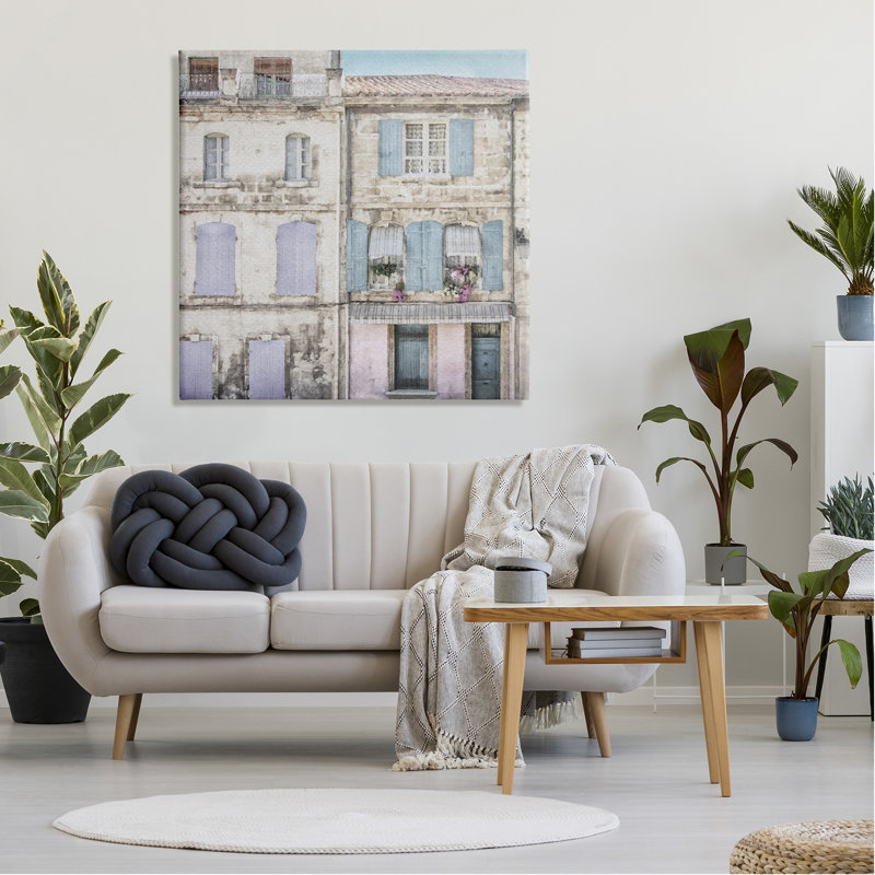 "Winston Porter", art urbain sur toile, édifices pastel par LSR Design Studio, H 36 po x l 36 po x P 1,5 po