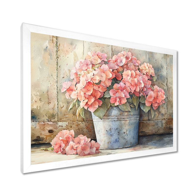 Irlan - Floral Wall Art, Reproduction encadrée d'une seule photo, H 12 po x l 20 po, Blanc