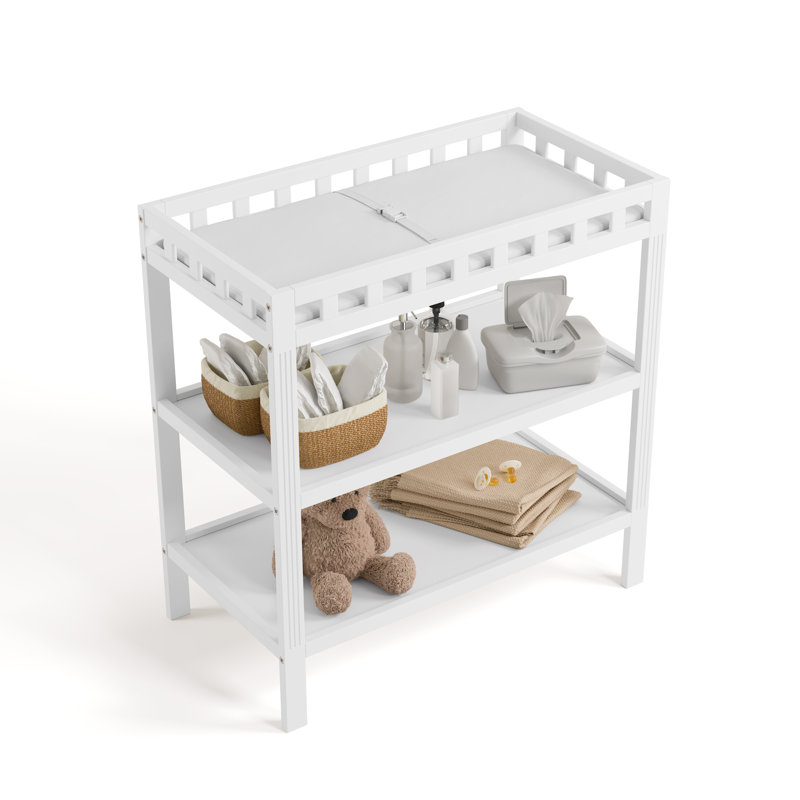 Morningside Changing Table With Pad, White