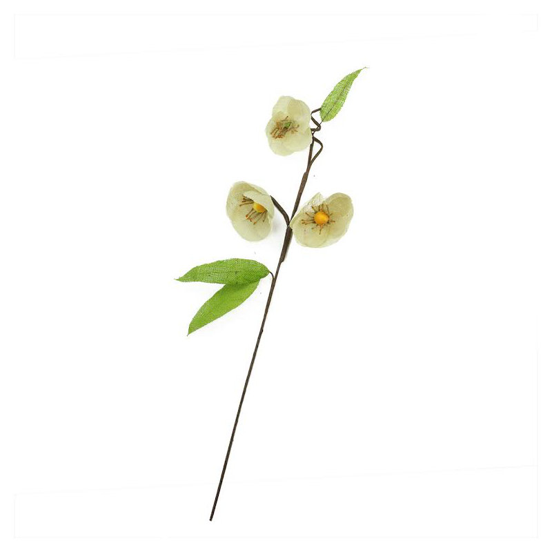 Motif floral 28 po jaune et vert