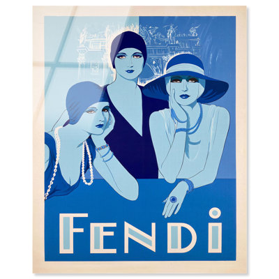 «Blue Belles of Fashion», reproduction acrylique sur toile par Art Remedy