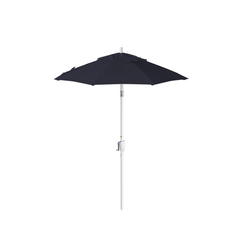 Parasol de marché Cataleya, Toile bleu marine Sunbrella®, Blanc mat