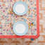 Nappe Spring Floral Boho rectangulaire en tissu de polyester et coton essuyable 118 x 58 pouces (printemps)