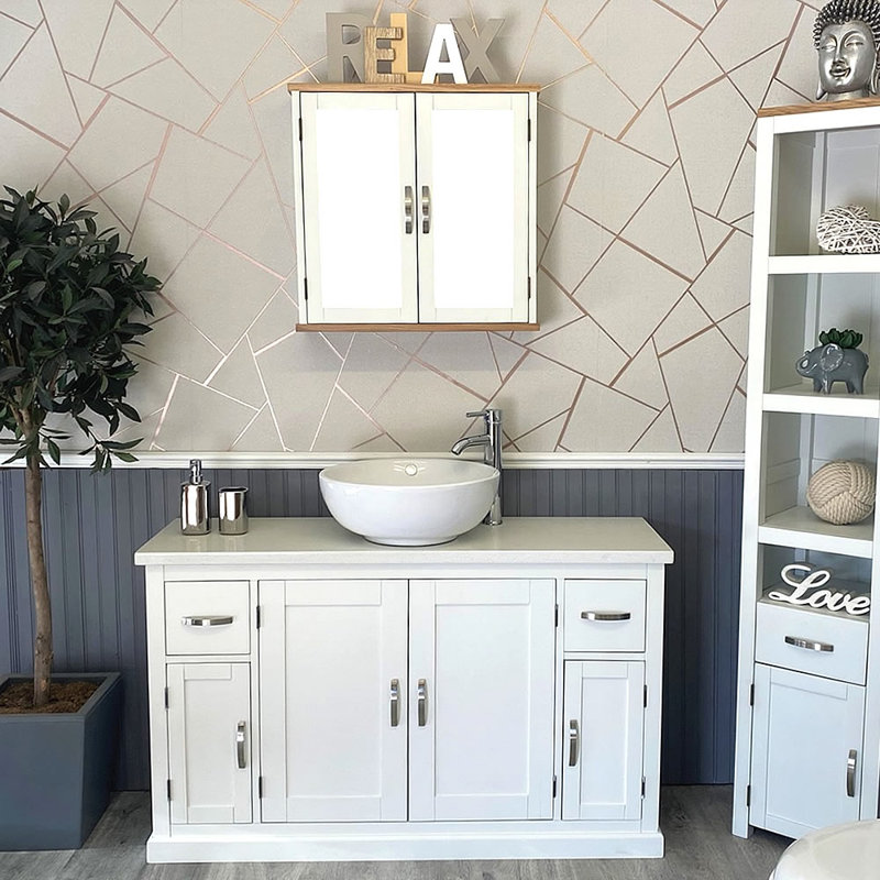 Arciniega 1230 mm Freestanding Single Vanity with Vessel Ceramic Basin