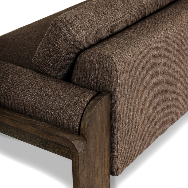 Joette Outdoor Sofa-104"-Washed Brown-FSC, Stained Saddle Brown, Ellor Brown