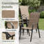 Ensemble de salle à manger de patio 4 personnes avec chaises empilables Textilene-1108419908