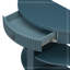 Demi-lune Lowellville avec tiroir et 2 tablettes-752774680