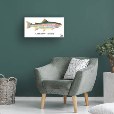 Loon Peak® Fly Fishing Acrylic by Ed Capeau - Picture Frame Print on Canvas