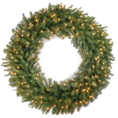 Couronne de sapin avec lumières Norwood