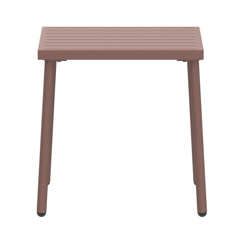 2 - Person Patio Dining Set with Square Table , Cushions Included, Terracotta