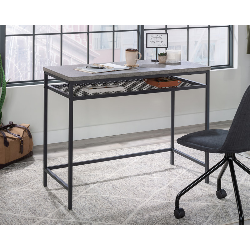 Bureau d'écriture avec rangement en gris ardoise